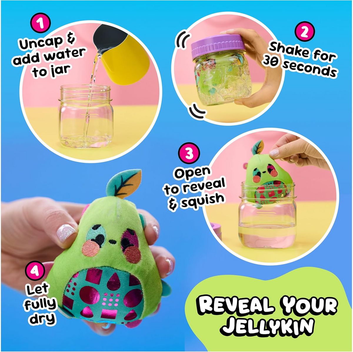 ๐ฎMystery Surprise Plush Jar โ Add Water to Reveal a Magical Transforming Plush Toy, Ages 5+