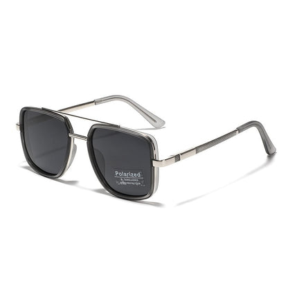 Polarized Geometric Aviator Sunglasses