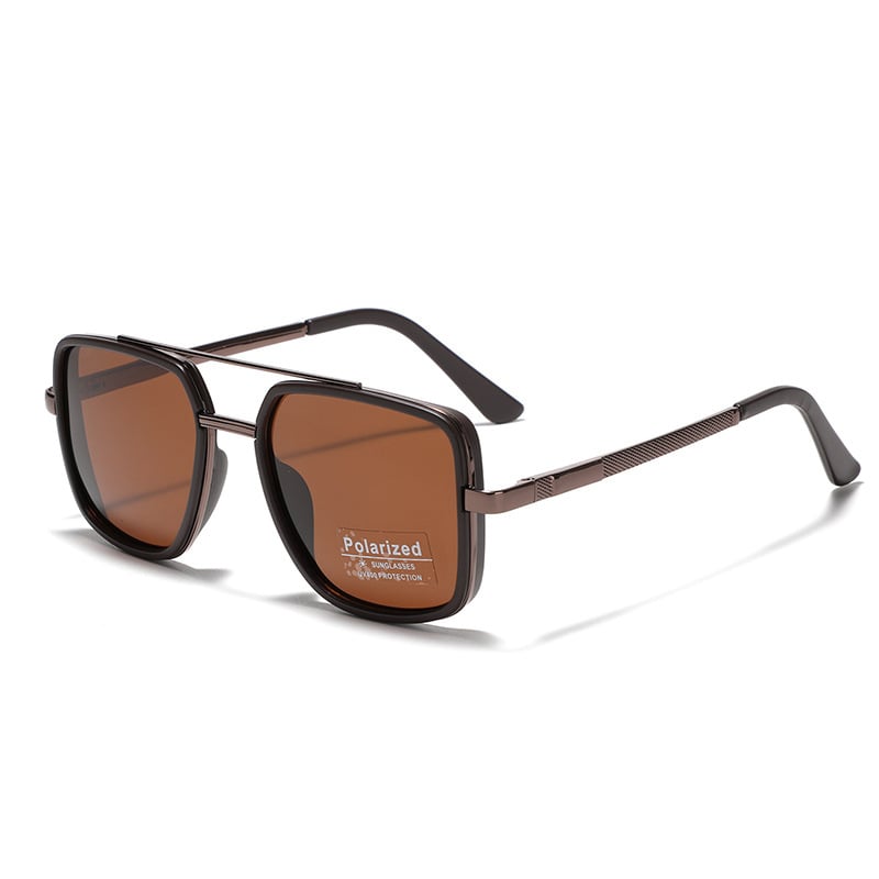 Polarized Geometric Aviator Sunglasses