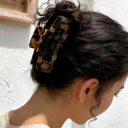 Premium Acetate Geometric Hair Claw Clip