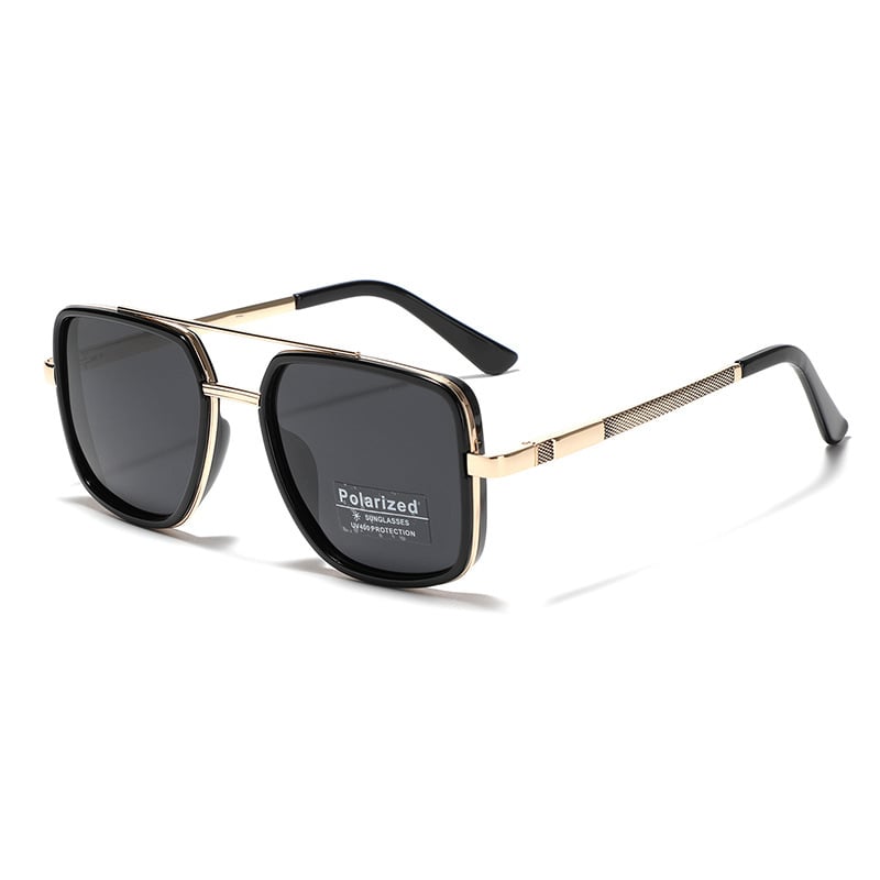 Polarized Geometric Aviator Sunglasses