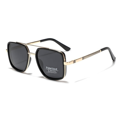 Polarized Geometric Aviator Sunglasses