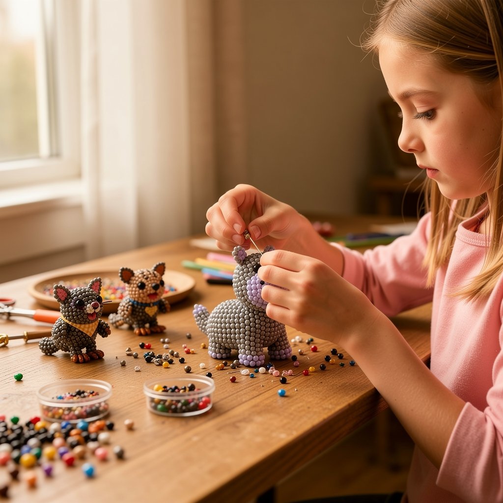🧵From Tiny Beads to “I Made This!” — Create 4 Adorable 3D Animals at Home