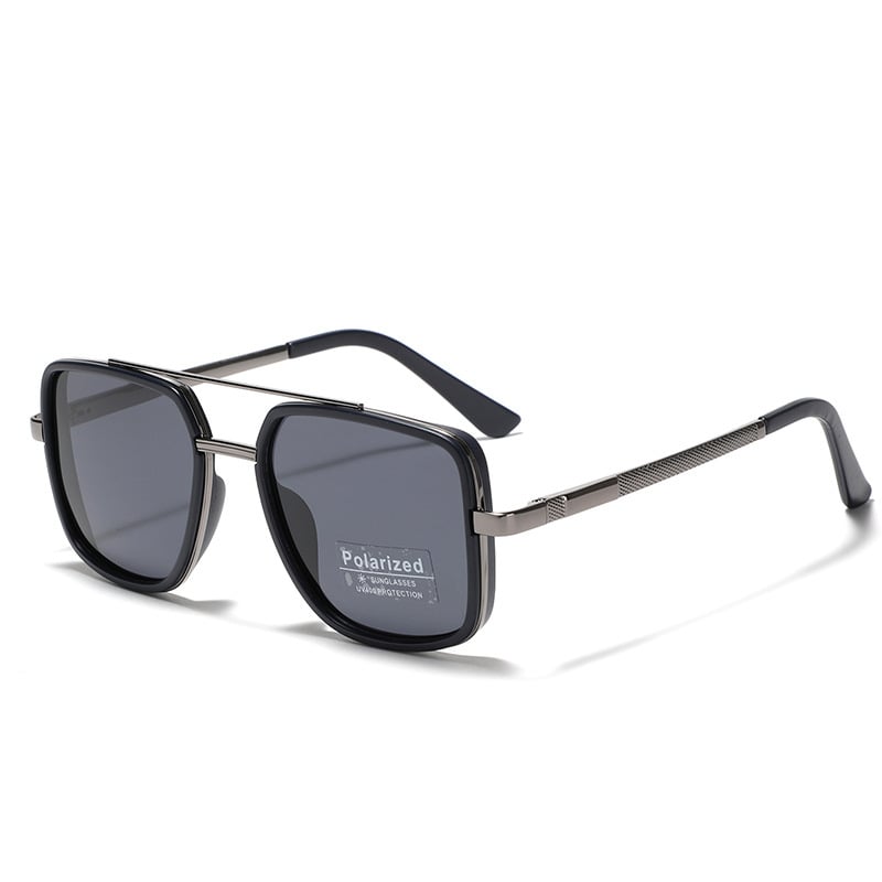 Polarized Geometric Aviator Sunglasses
