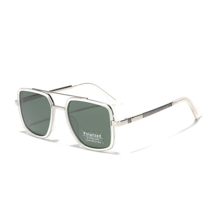 Polarized Geometric Aviator Sunglasses