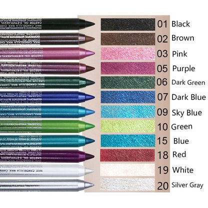 6-Pack Eyeliner Pencil Waterproof Colored Paste Liners with Metallic & Shimmer Finishes Smudge-Proof