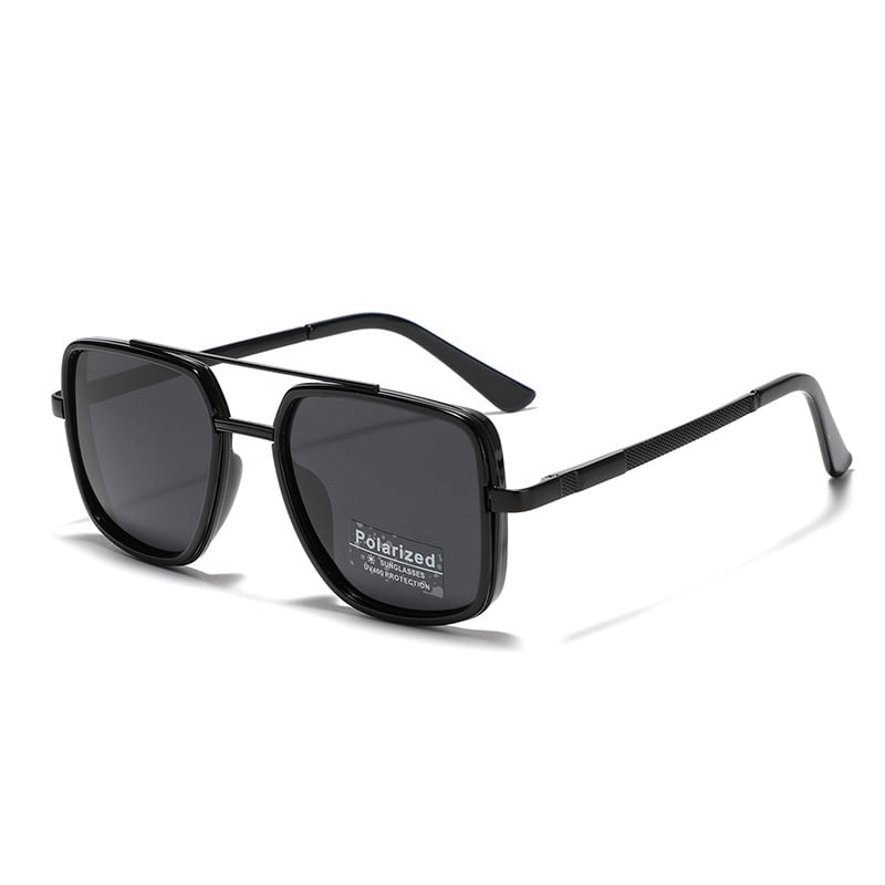 Polarized Geometric Aviator Sunglasses