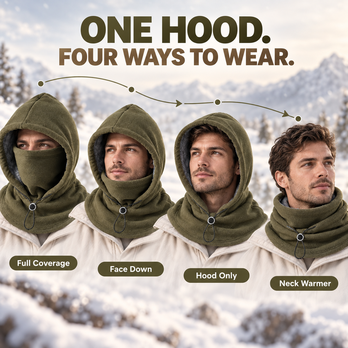 3-in-1 Winter Fleece Balaclava Hood 🧣❄️ Complete Winter Coverage from Head to Neck (📦 Free Shipping on 2+)