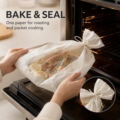 ⏳ Last Day 50% OFF | 🍳✅Recipe-Printed Baking Paper for Easy Oven Cooking