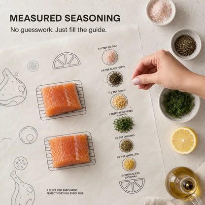 ⏳ Last Day 50% OFF | 🍳✅Recipe-Printed Baking Paper for Easy Oven Cooking