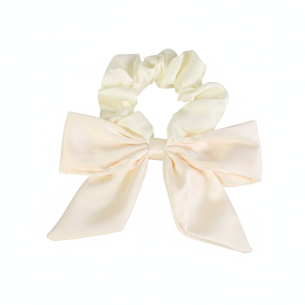 Vintage French Ribbon Bow Scrunchie