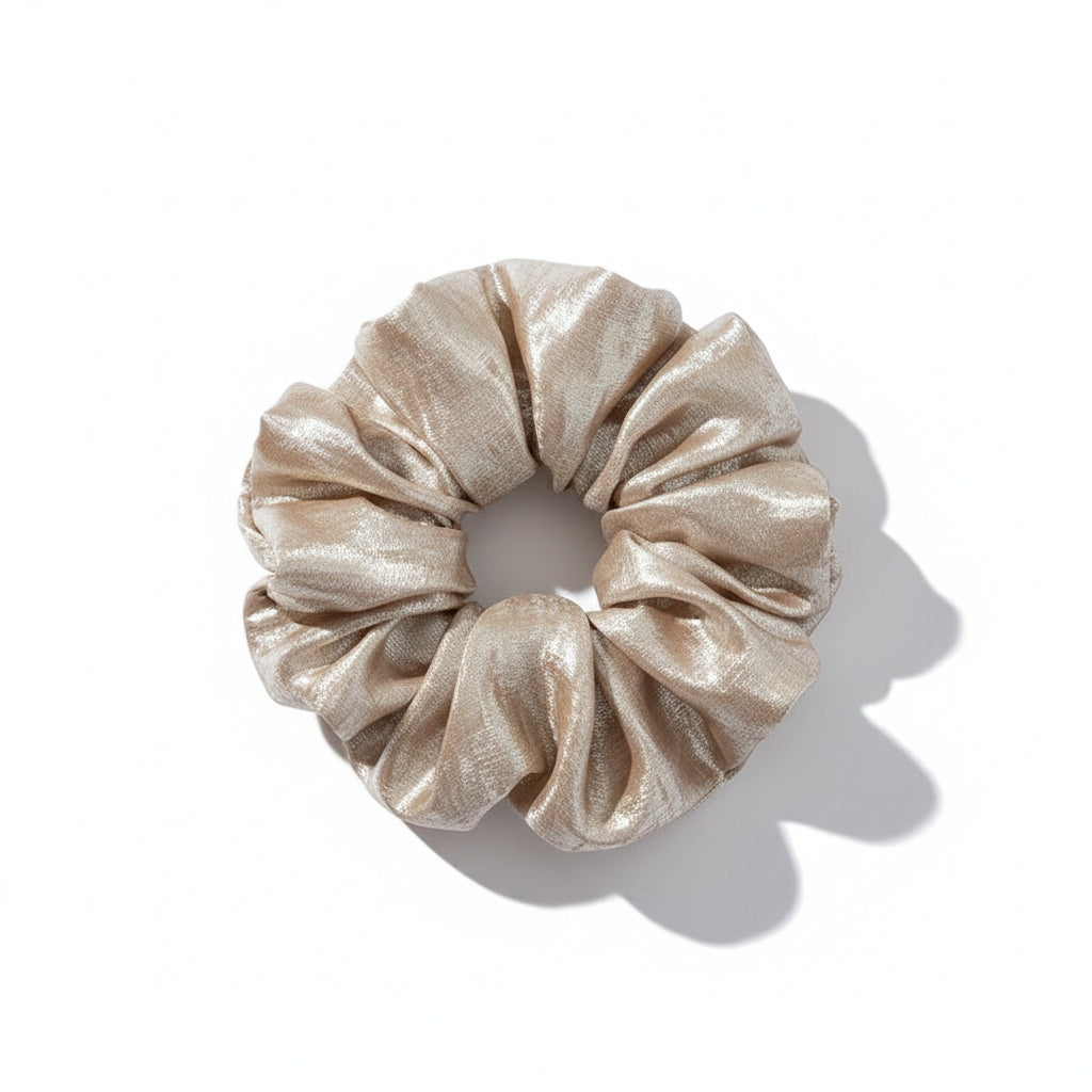 Elegant Shimmer Scrunchies
