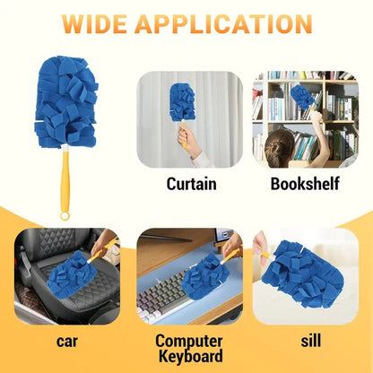 ✨The "Zero-Dust" 360° Electrostatic Wand (Washable & Reusable Kit)