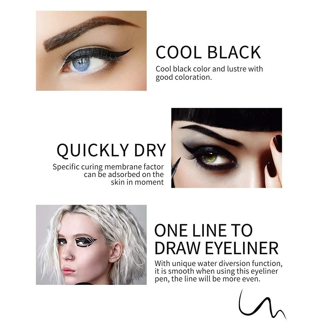 6-Pack Eyeliner Pencil Waterproof Colored Paste Liners with Metallic & Shimmer Finishes Smudge-Proof