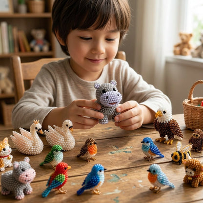 🧵From Tiny Beads to “I Made This!” — Create 4 Adorable 3D Animals at Home